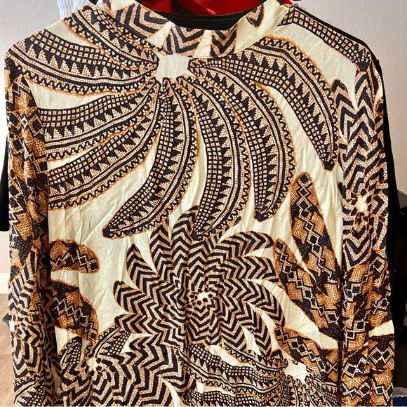 NEW Farm Rio Sand Yawanawa Vanahu Midi Dress Size XL - Picture 5 of 9